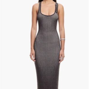 Lioness Charcoal Ribbed Maxi Dress